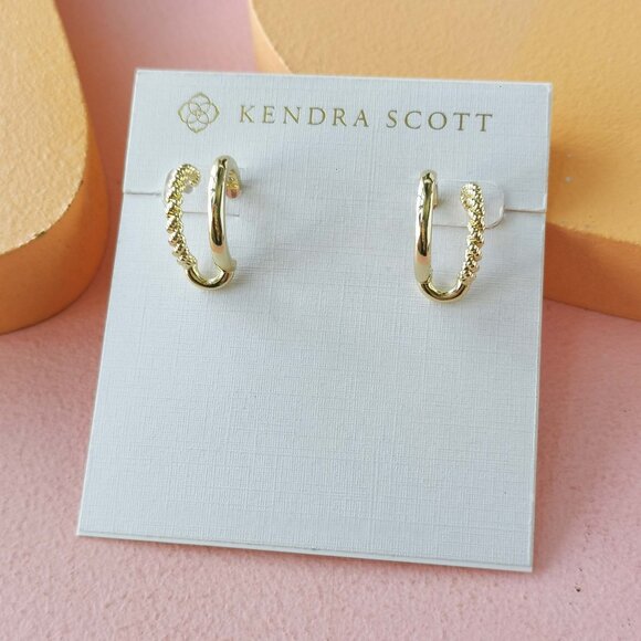 Kendra Scott - Olivia Gold Huggie Earrings - Picture 1 of 3